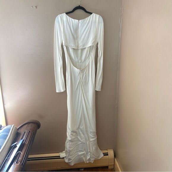 NWT LPA Iris Corset Maxi Dress in Ivory rayon satin bustier Revolve M - Picture 5 of 8